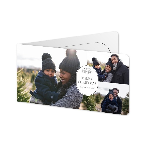 Folded Card Panoramic landscape rounded corners 19,6 x 9,3 cm