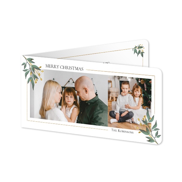 Folded Card Panoramic landscape rounded corners 19,6 x 9,3 cm
