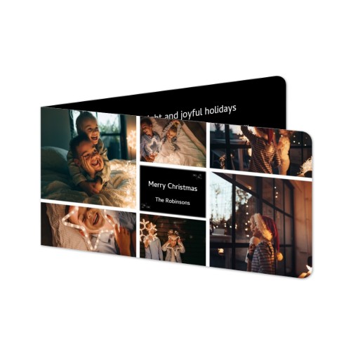 Faire-part 2 volets Pano paysage coins arrondis 19,6 x 9,3 cm