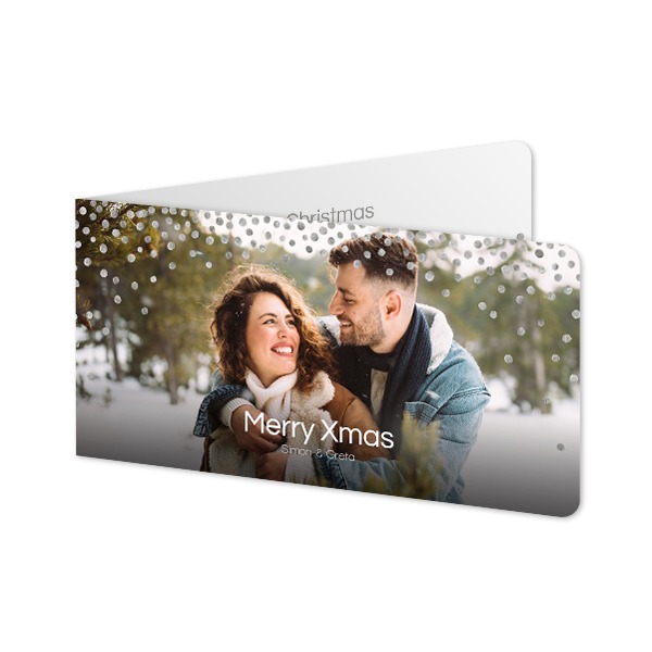 Faire-part 2 volets Pano paysage coins arrondis 19,6 x 9,3 cm