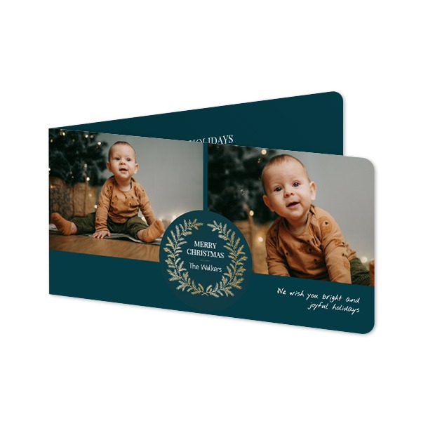 Folded Card Panoramic landscape rounded corners 19,6 x 9,3 cm