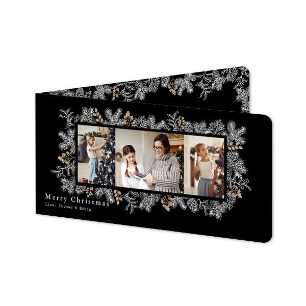 Gevouwen Kaart Panorama liggend met ronde hoeken 19,6 x 9,3 cm Gevouwen Kaart Panorama liggend met ronde hoeken 19,6 x 9,3 cm