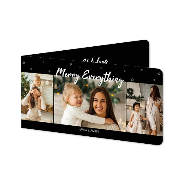 Folded Card Panoramic landscape rounded corners 19,6 x 9,3 cm Folded Card Panoramic landscape rounded corners 19,6 x 9,3 cm