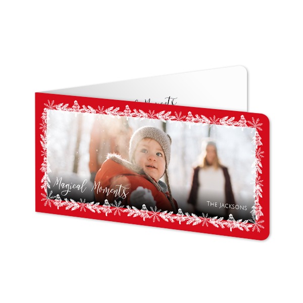 Folded Card Panoramic landscape rounded corners 19,6 x 9,3 cm