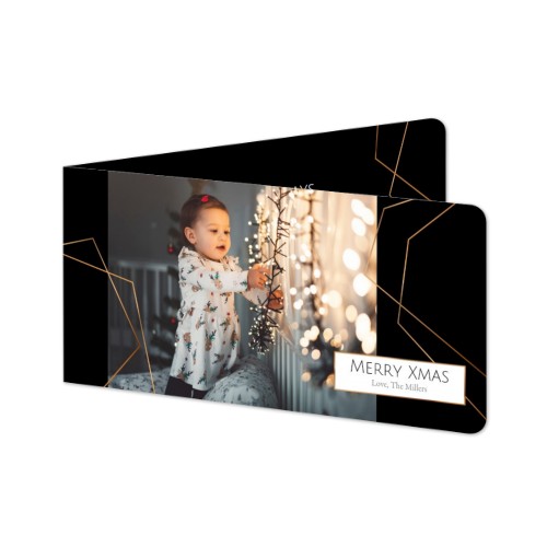 Folded Card Panoramic landscape rounded corners 19,6 x 9,3 cm