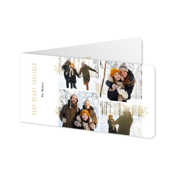 Faire-part 2 volets Pano paysage coins arrondis 19,6 x 9,3 cm