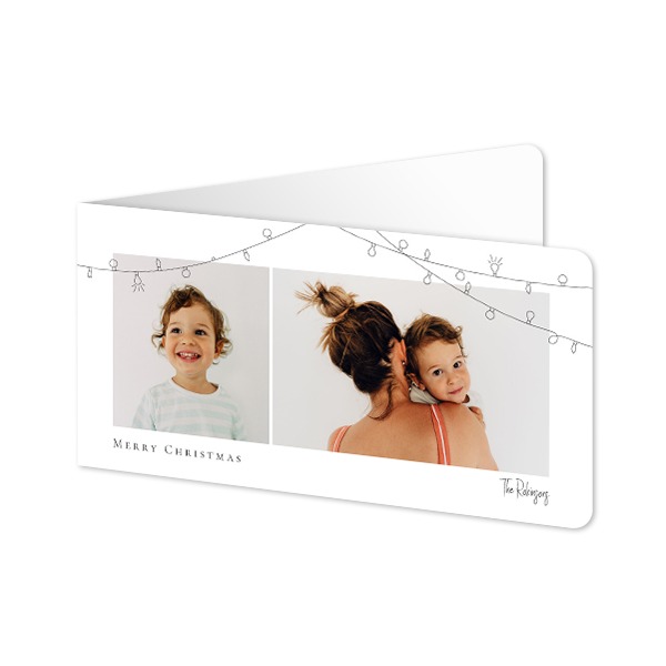 Folded Card Panoramic landscape rounded corners 19,6 x 9,3 cm