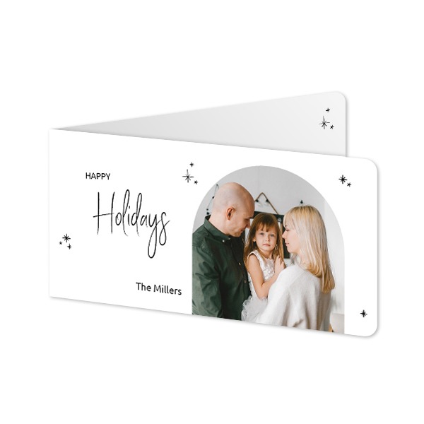 Folded Card Panoramic landscape rounded corners 19,6 x 9,3 cm