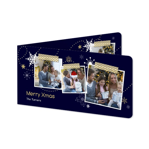 Gevouwen Kaart Panorama liggend met ronde hoeken 19,6 x 9,3 cm