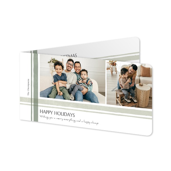 Folded Card Panoramic landscape rounded corners 19,6 x 9,3 cm