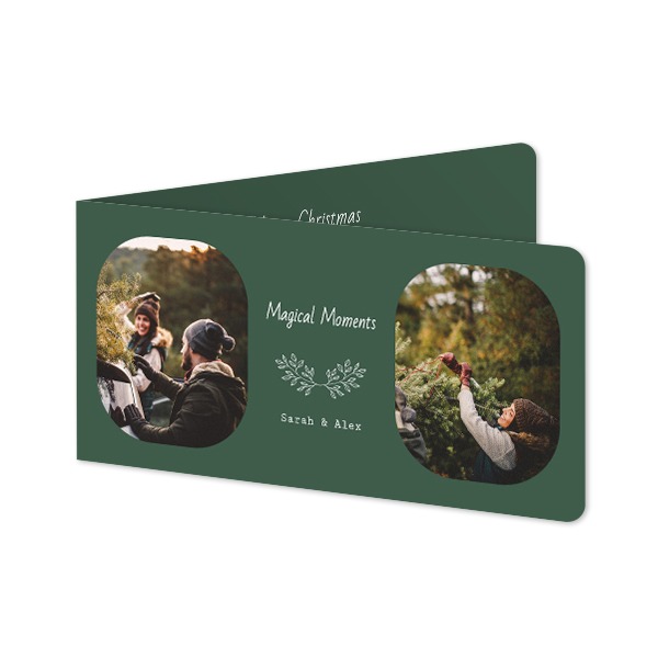 Folded Card Panoramic landscape rounded corners 19,6 x 9,3 cm