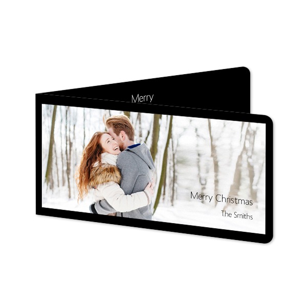 Folded Card Panoramic landscape rounded corners 19,6 x 9,3 cm