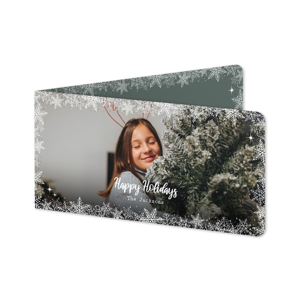 Folded Card Panoramic landscape rounded corners 19,6 x 9,3 cm