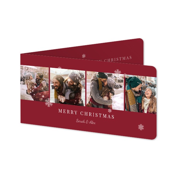 Folded Card Panoramic landscape rounded corners 19,6 x 9,3 cm