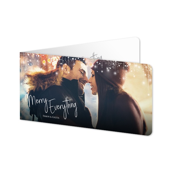 Folded Card Panoramic landscape rounded corners 19,6 x 9,3 cm