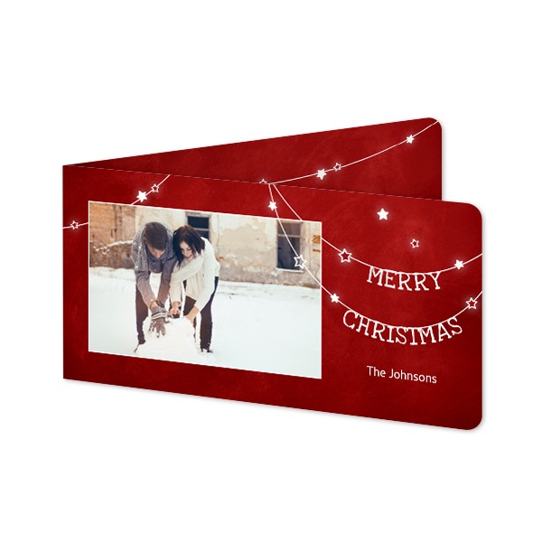 Doble Fotokort Pano liggende runde hjørner 19,6 x 9,3 cm