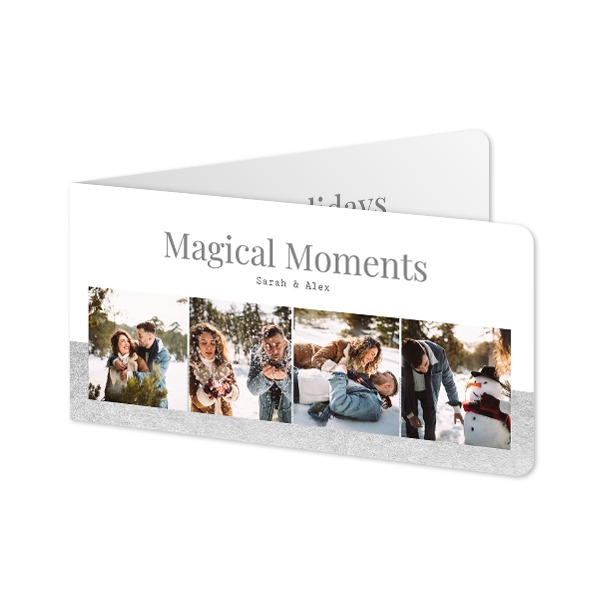 Folded Card Panoramic landscape rounded corners 19,6 x 9,3 cm