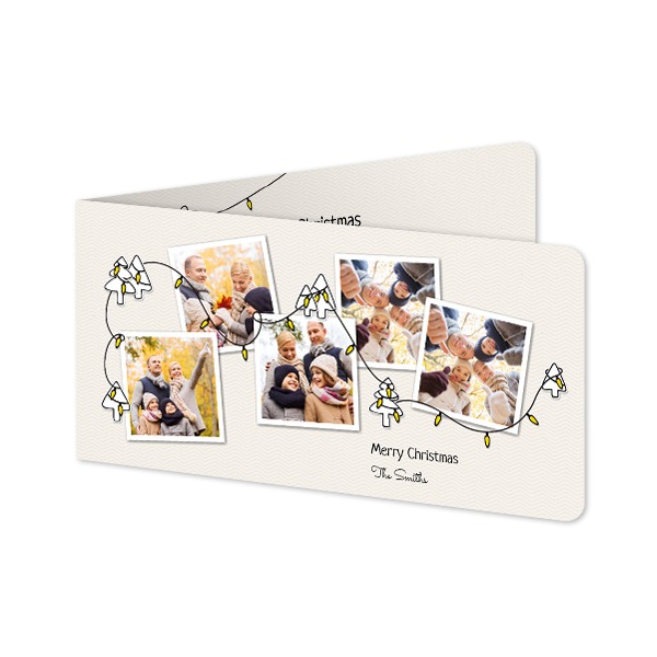 Folded Card Panoramic landscape rounded corners 19,6 x 9,3 cm