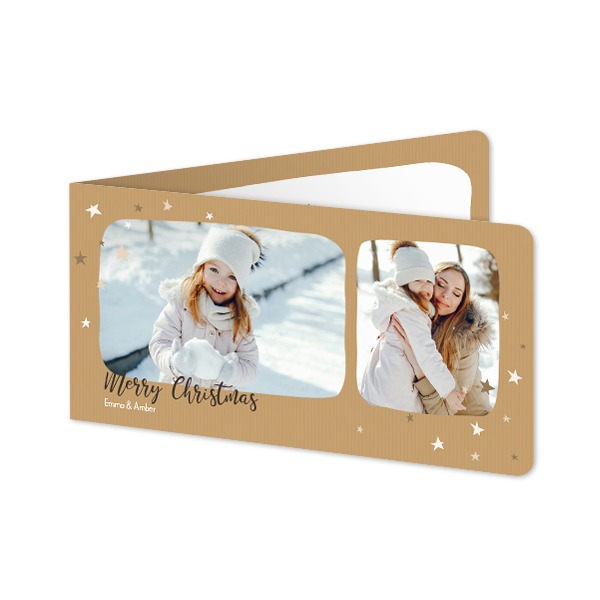 Gevouwen Kaart Panorama liggend met ronde hoeken 19,6 x 9,3 cm Gevouwen Kaart Panorama liggend met ronde hoeken 19,6 x 9,3 cm