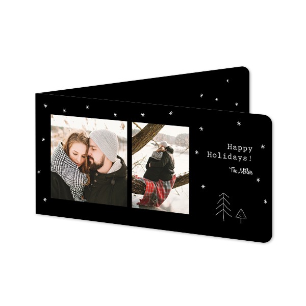 Folded Card Panoramic landscape rounded corners 19,6 x 9,3 cm