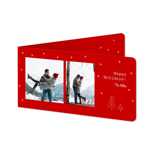 Doble Fotokort Pano liggende runde hjørner 19,6 x 9,3 cm