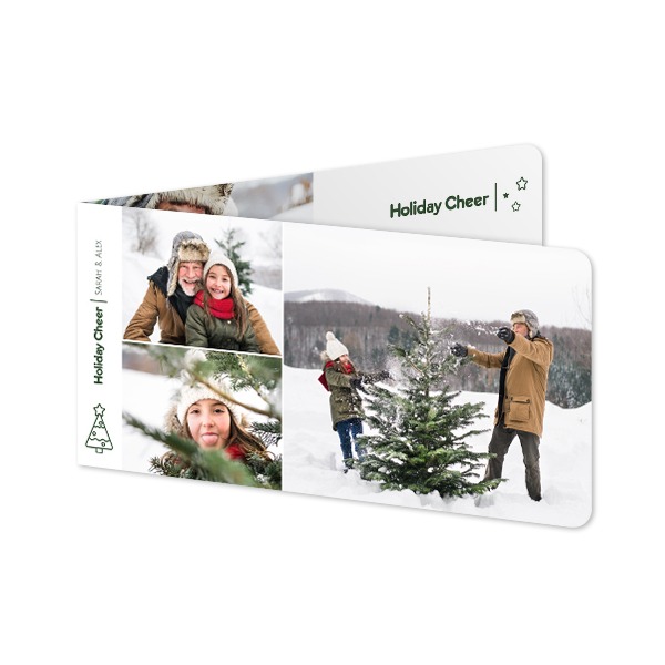 Folded Card Panoramic landscape rounded corners 19,6 x 9,3 cm