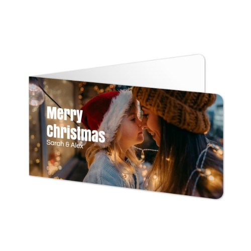 Folded Card Panoramic landscape rounded corners 19,6 x 9,3 cm