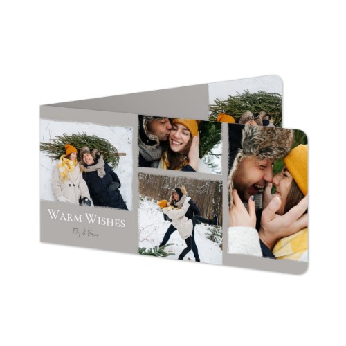 Faire-part 2 volets Pano paysage coins arrondis 19,6 x 9,3 cm