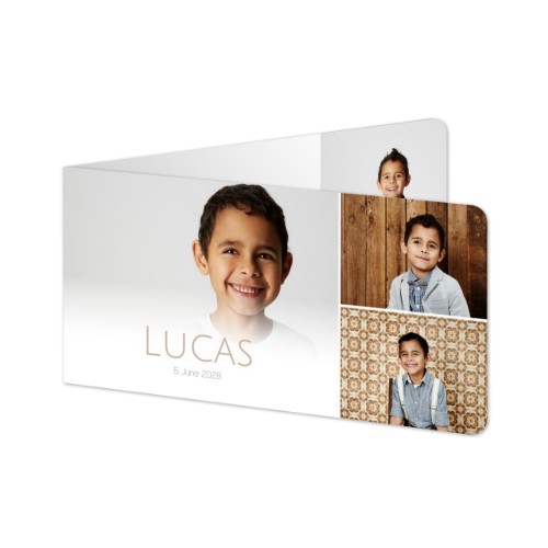 Folded Card Panoramic landscape rounded corners 19,6 x 9,3 cm