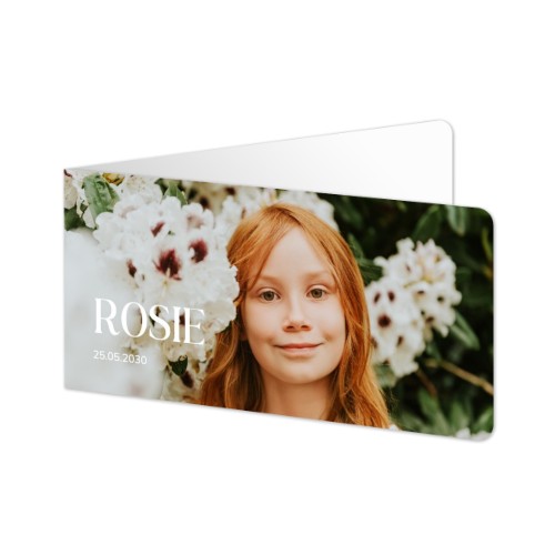 Folded Card Panoramic landscape rounded corners 19,6 x 9,3 cm