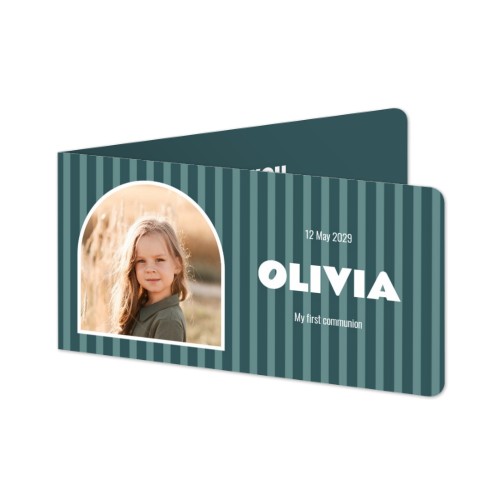 Folded Card Panoramic landscape rounded corners 19,6 x 9,3 cm