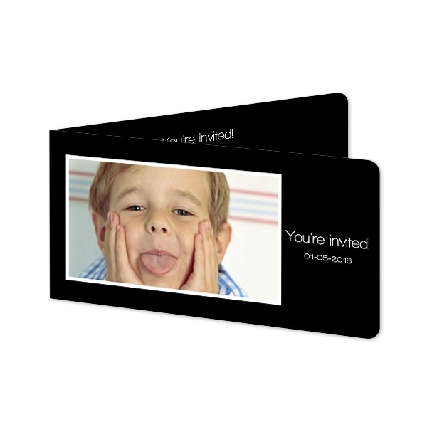 Folded Card Panoramic landscape rounded corners 19,6 x 9,3 cm