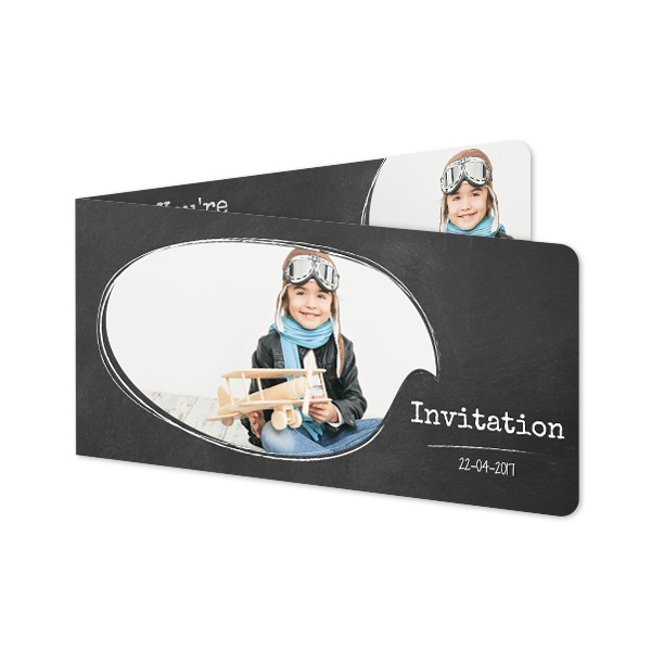 Folded Card Panoramic landscape rounded corners 19,6 x 9,3 cm