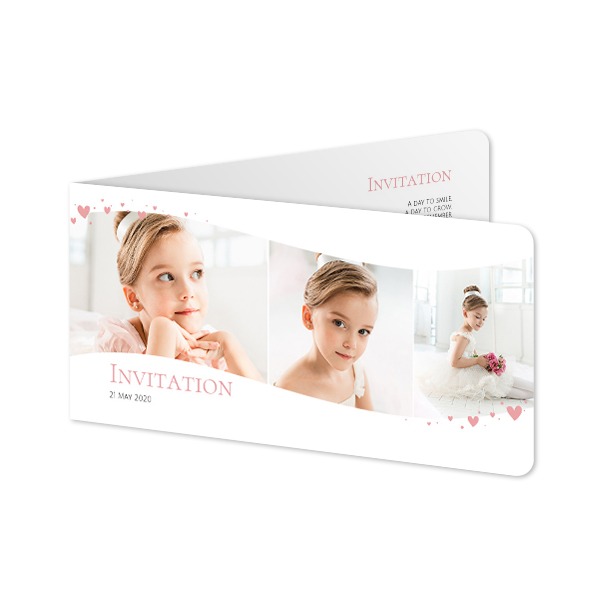 Folded Card Panoramic landscape rounded corners 19,6 x 9,3 cm