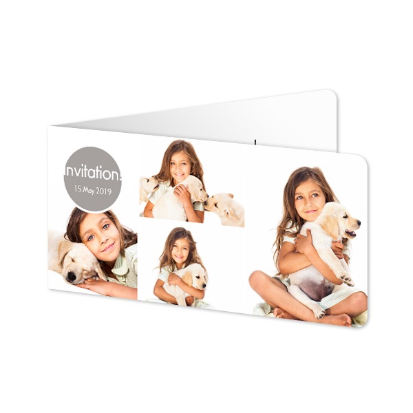 Folded Card Panoramic landscape rounded corners 19,6 x 9,3 cm Folded Card Panoramic landscape rounded corners 19,6 x 9,3 cm