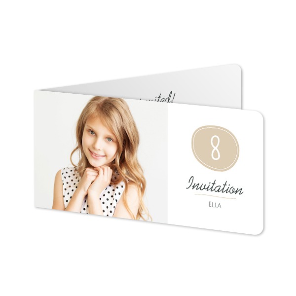 Folded Card Panoramic landscape rounded corners 19,6 x 9,3 cm