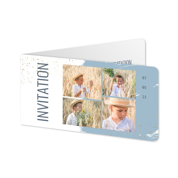 Folded Card Panoramic landscape rounded corners 19,6 x 9,3 cm