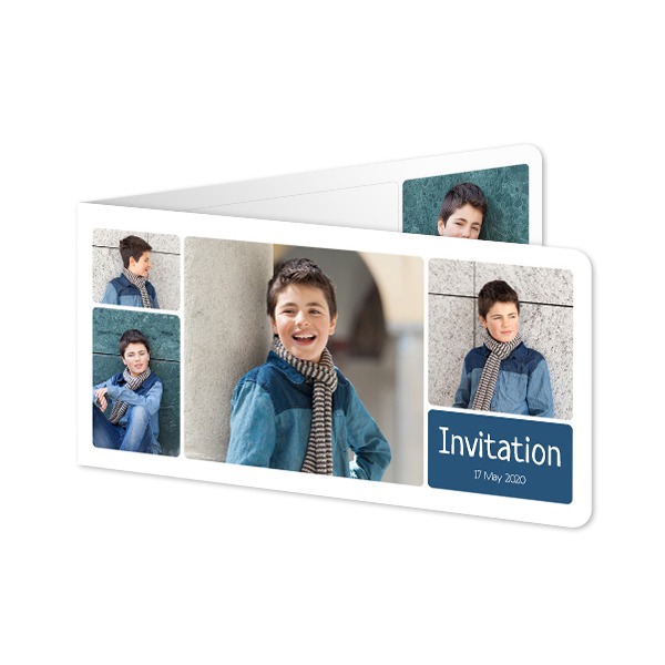 Folded Card Panoramic landscape rounded corners 19,6 x 9,3 cm