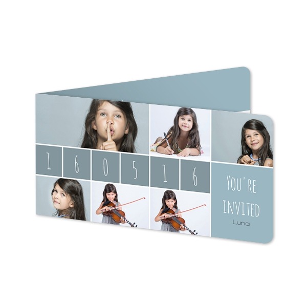 Folded Card Panoramic landscape rounded corners 19,6 x 9,3 cm