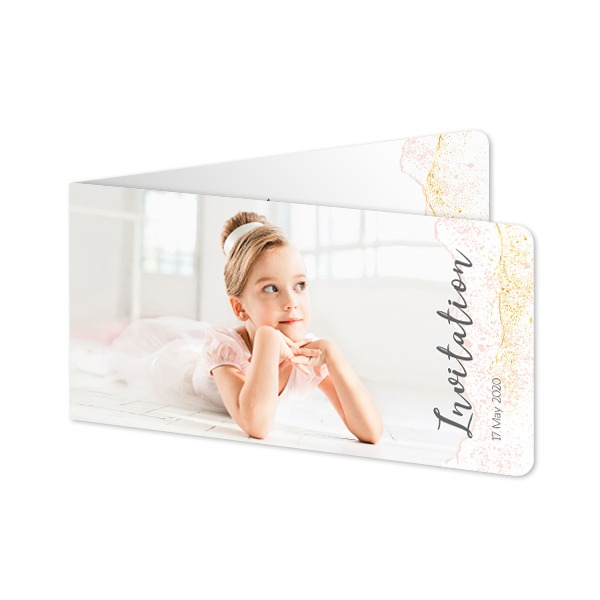 Folded Card Panoramic landscape rounded corners 19,6 x 9,3 cm Folded Card Panoramic landscape rounded corners 19,6 x 9,3 cm