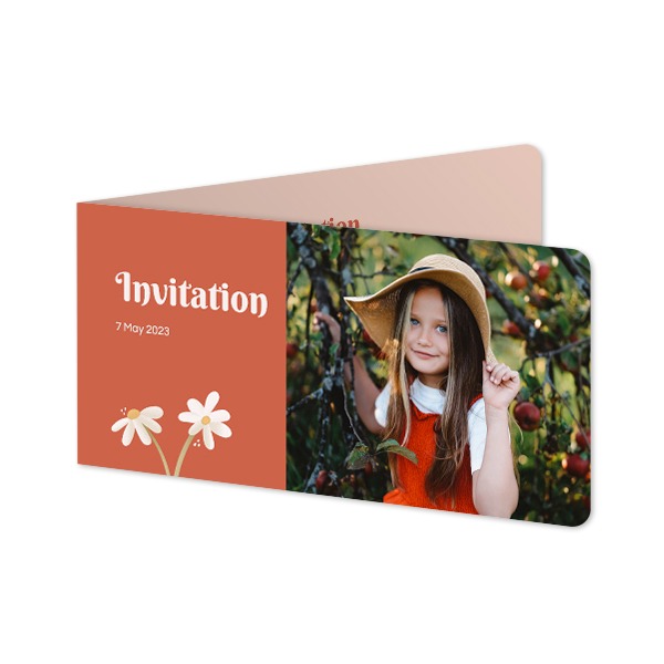 Folded Card Panoramic landscape rounded corners 19,6 x 9,3 cm Folded Card Panoramic landscape rounded corners 19,6 x 9,3 cm