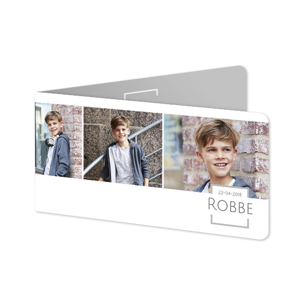 Folded Card Panoramic landscape rounded corners 19,6 x 9,3 cm