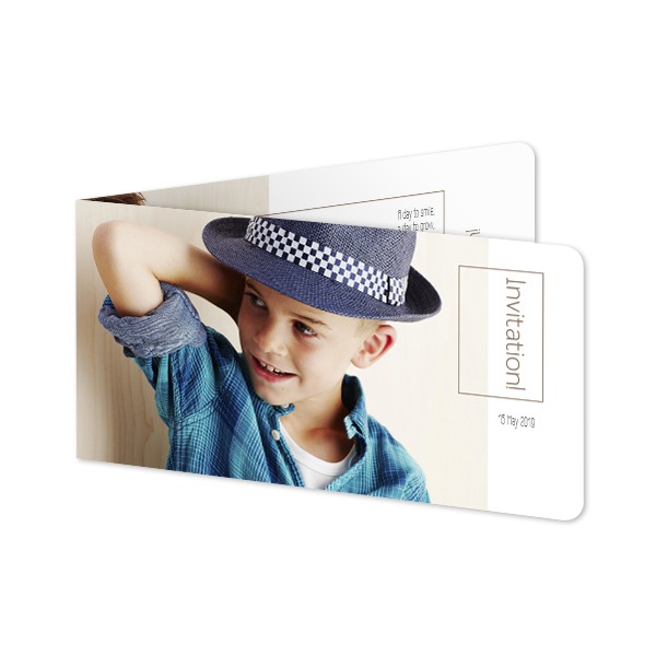 Folded Card Panoramic landscape rounded corners 19,6 x 9,3 cm