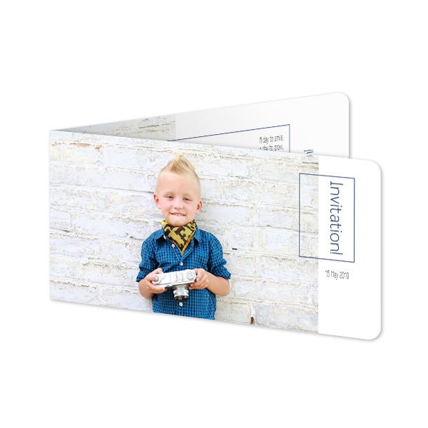 Folded Card Panoramic landscape rounded corners 19,6 x 9,3 cm