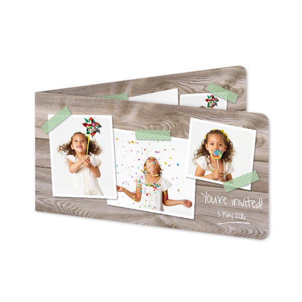 Folded Card Panoramic landscape rounded corners 19,6 x 9,3 cm