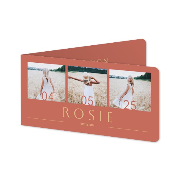 Faire-part 2 volets Pano paysage coins arrondis 19,6 x 9,3 cm