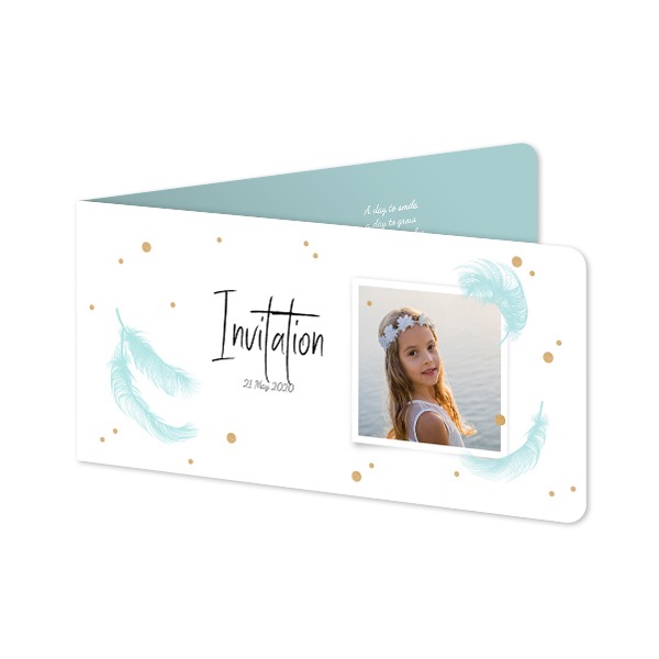 Folded Card Panoramic landscape rounded corners 19,6 x 9,3 cm Folded Card Panoramic landscape rounded corners 19,6 x 9,3 cm