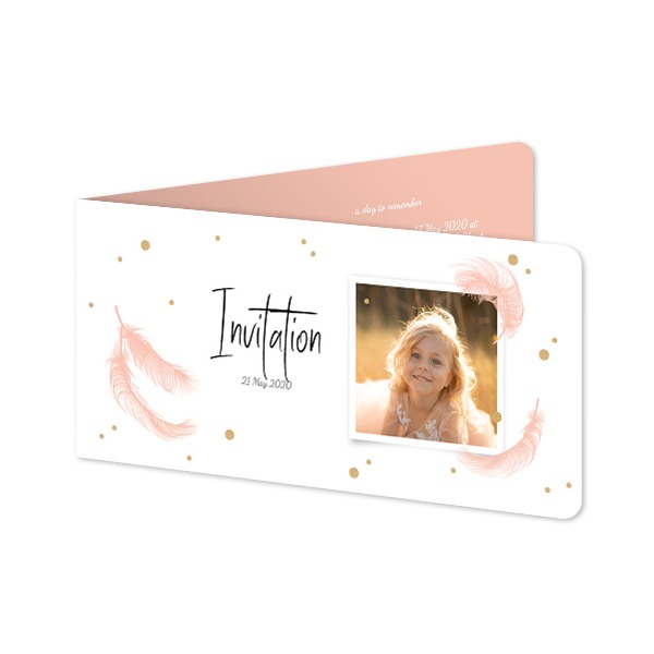 Folded Card Panoramic landscape rounded corners 19,6 x 9,3 cm