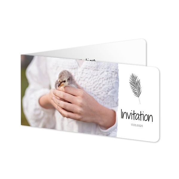Folded Card Panoramic landscape rounded corners 19,6 x 9,3 cm