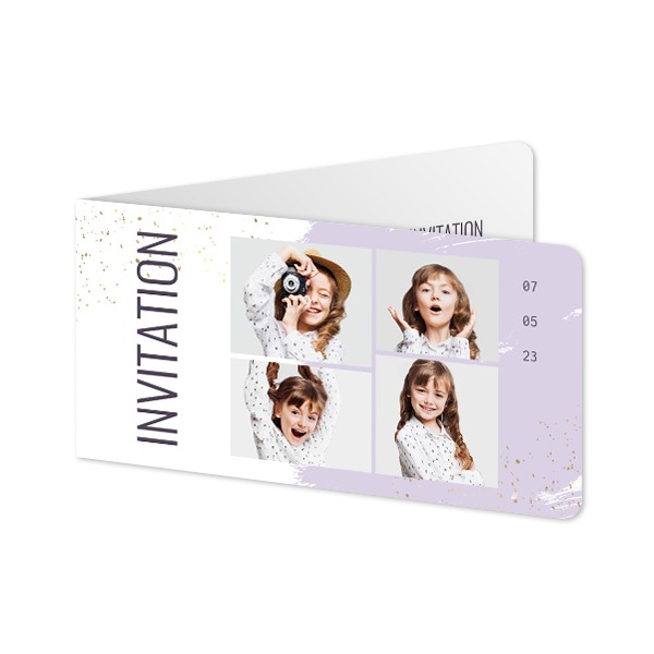 Folded Card Panoramic landscape rounded corners 19,6 x 9,3 cm